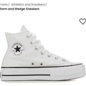 Converse Women's White leather Platform High-Tops 7
